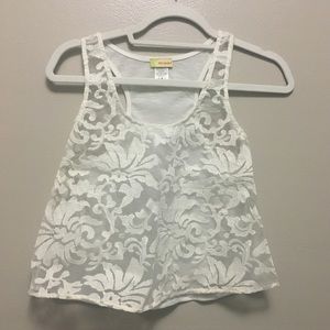 Wildcat Girls White See through Tank Top